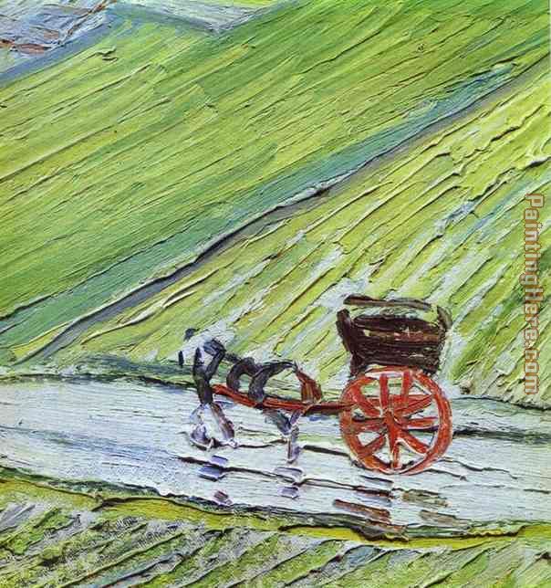 A Road in Auvers after the Rain detail painting - Vincent van Gogh A Road in Auvers after the Rain detail art painting